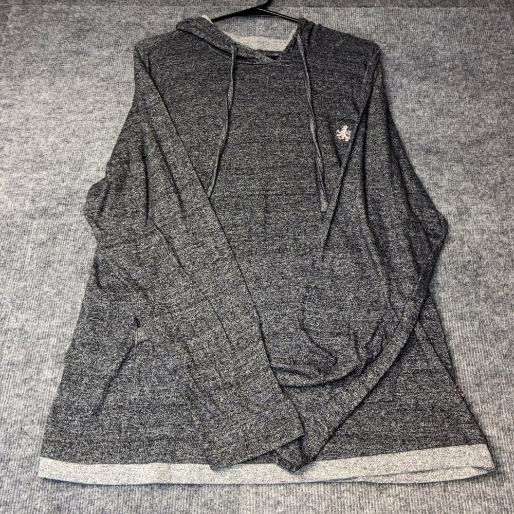 035 Lions Crest English Laundry Hoodie Womens 2X Charcoal Heathered Pullover